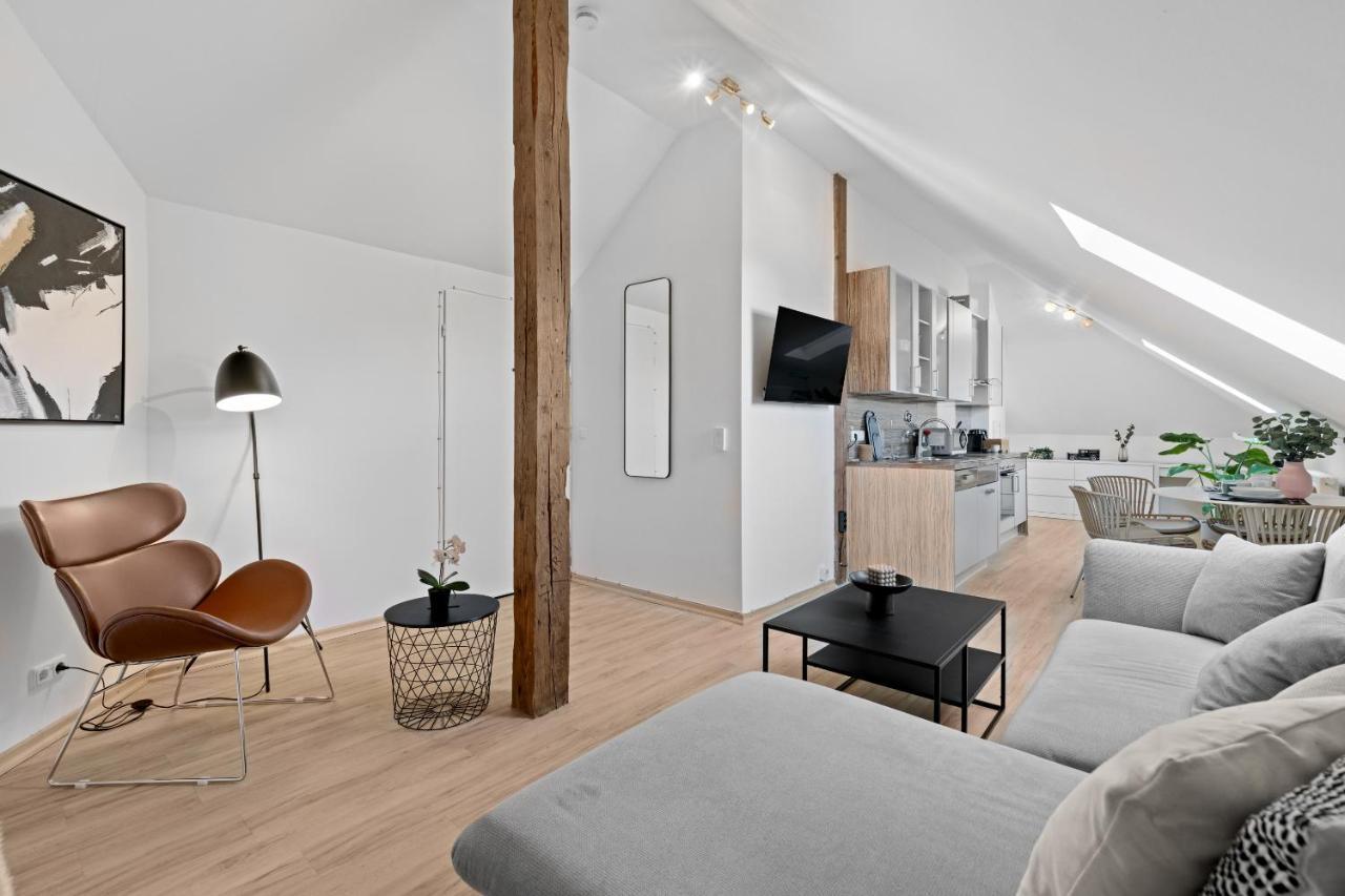 Stilvolle Wohnung: Private Dachterrasse - Zentral Augsburg Buitenkant foto