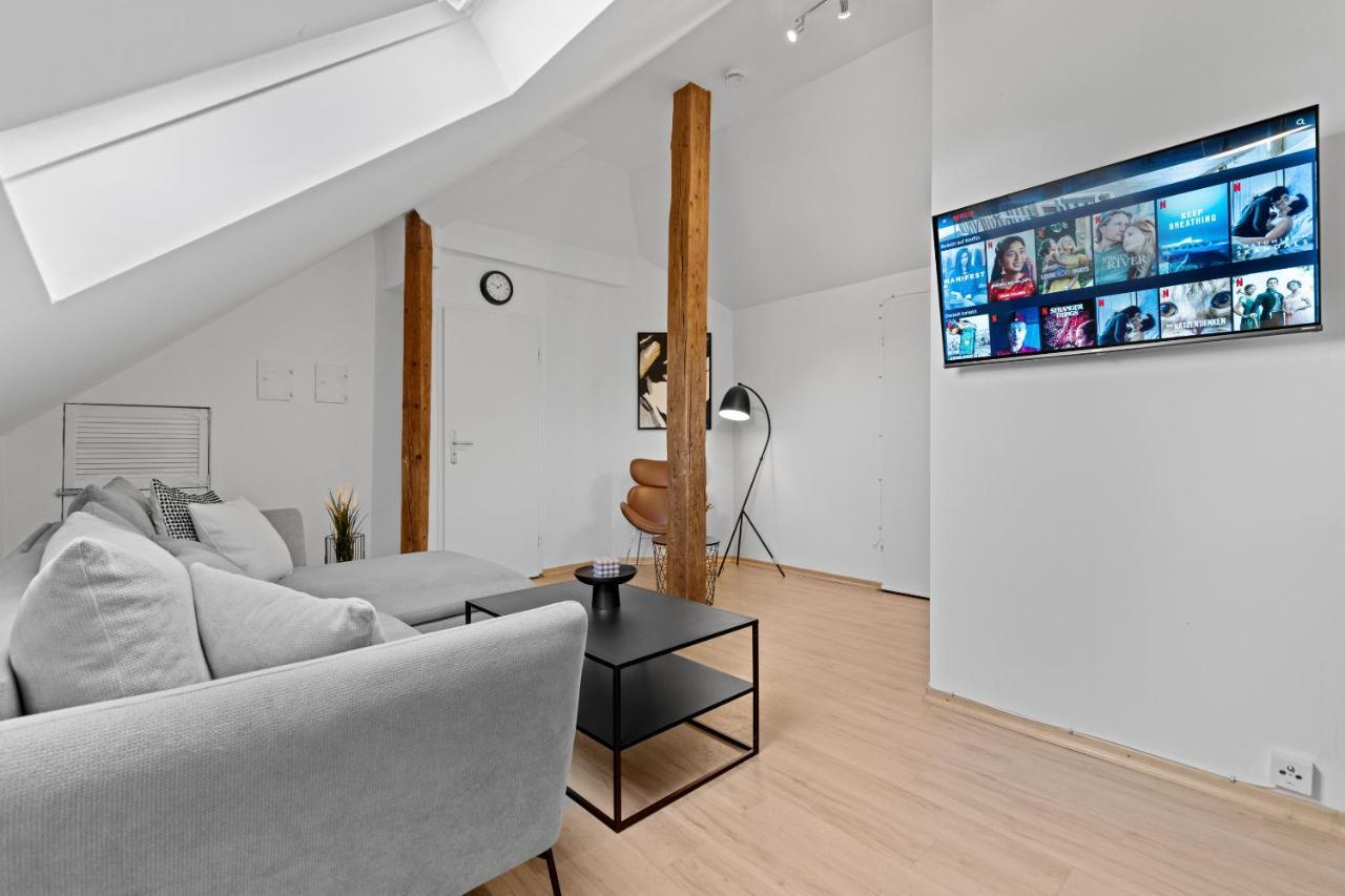 Stilvolle Wohnung: Private Dachterrasse - Zentral Augsburg Buitenkant foto